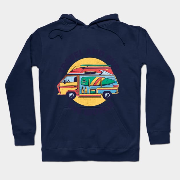 its always sunny to surf and travel Hoodie by Midoart